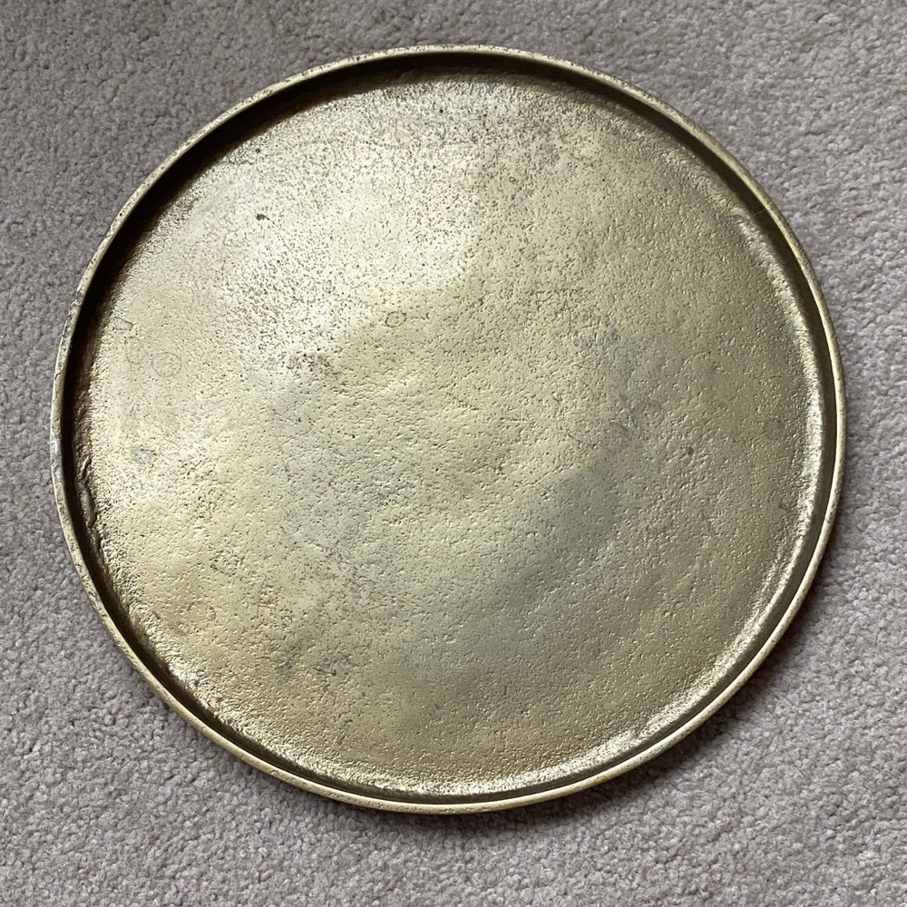Round Gold Decorative Tray